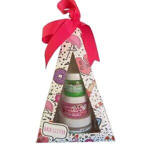 Glitter Scented Hair Gel Glitter Trio Boxed Holiday Set NEW Green Pink White